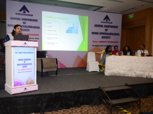 Dr. Aditi as a faculty at the Annual Conference of Noida Ophthalmological Society